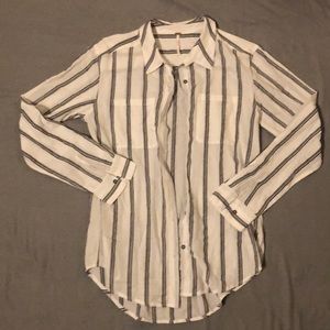 Free people stripe button-down shirt